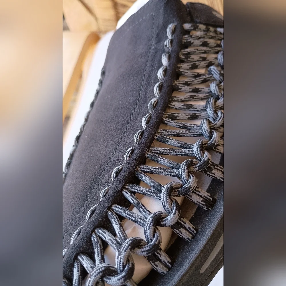 Keen Black Slip-On Shoes with Braided Accents_11.5